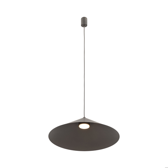 Lampadario a sospensione cono 50 cm di metallo marrone per cucina moderna