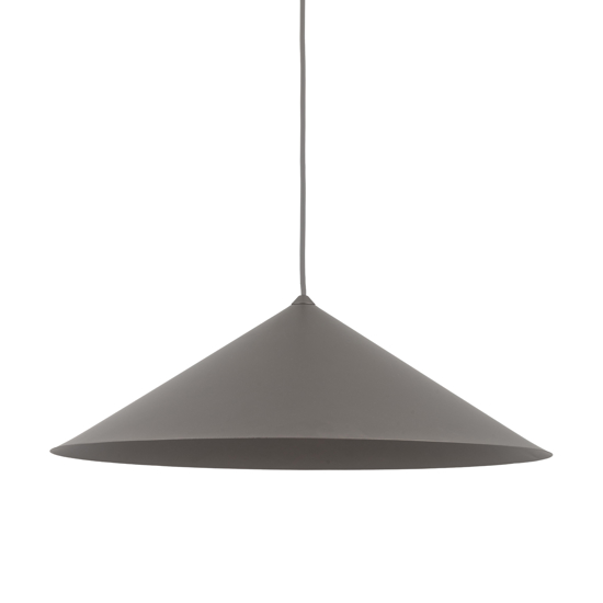 Lampadario a sospensione cono 50 cm di metallo marrone per cucina moderna