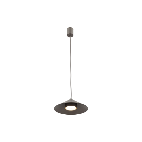 Lampada a sospensione cono metallo marrone 23 cm per isola cucina