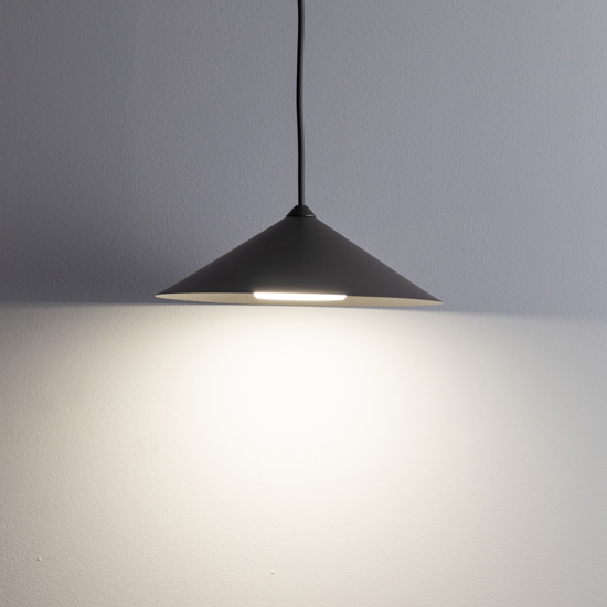 Lampada a sospensione cono metallo marrone 23 cm per isola cucina