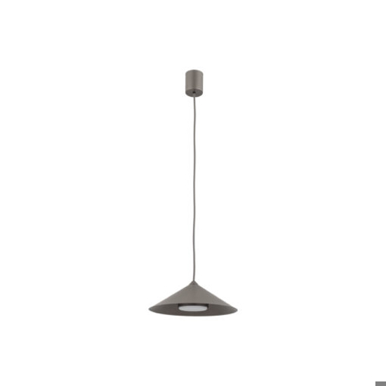 Lampada a sospensione cono metallo marrone 23 cm per isola cucina
