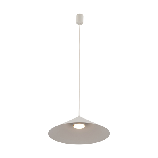Lampadario cono 40 cm sospensione champagne per tavolo cucina moderna