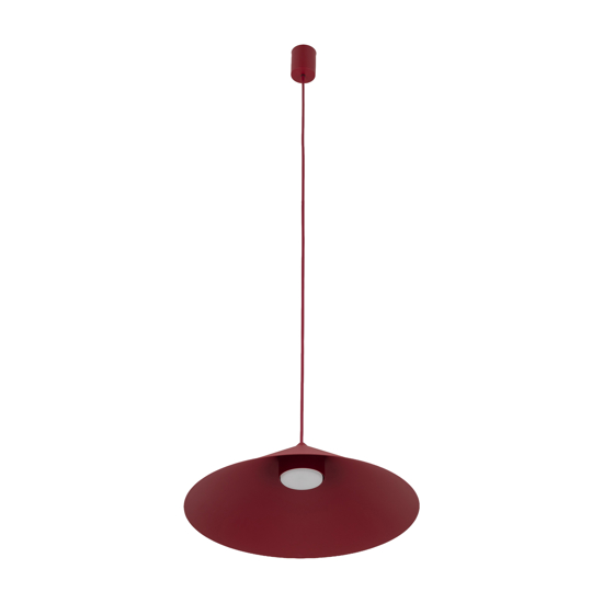 Lampadario a sospensione di metallo rosso 40 cm per cucina