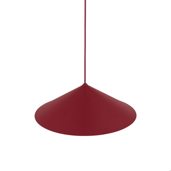 Lampadario a sospensione di metallo rosso 40 cm per cucina