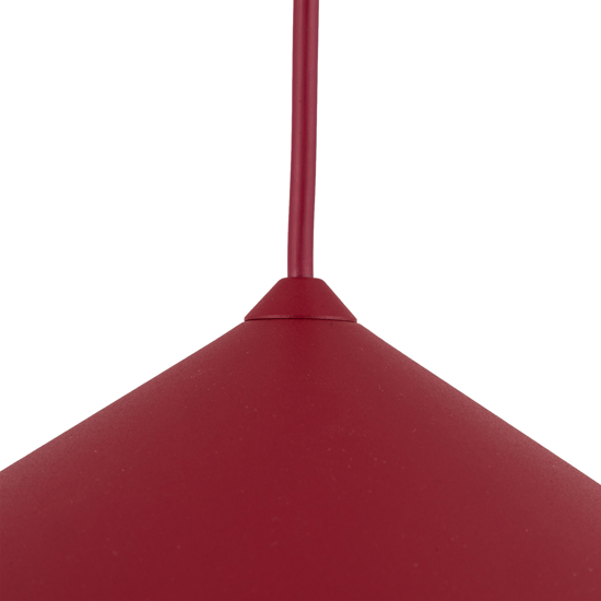Lampadario a sospensione di metallo rosso 40 cm per cucina