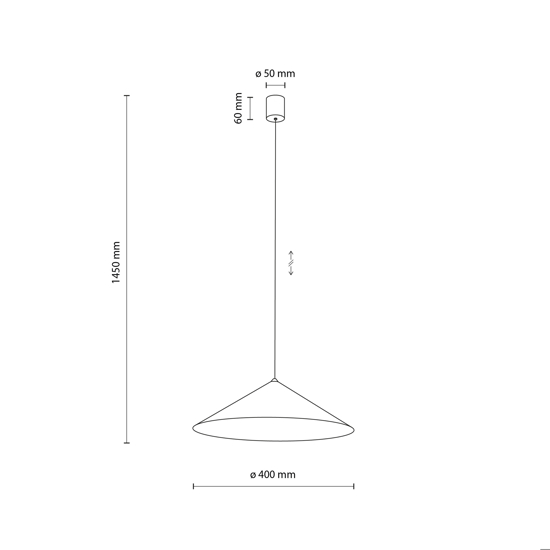 Lampadario a sospensione di metallo rosso 40 cm per cucina