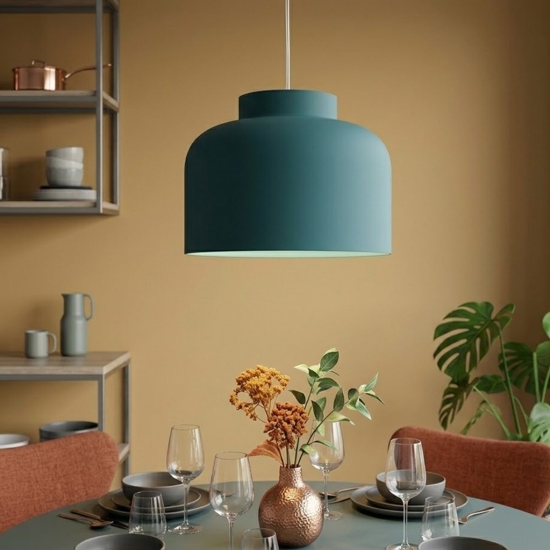 Vivida bottone petrolio lampadario per cucina moderna led dimmerabile con telecomando