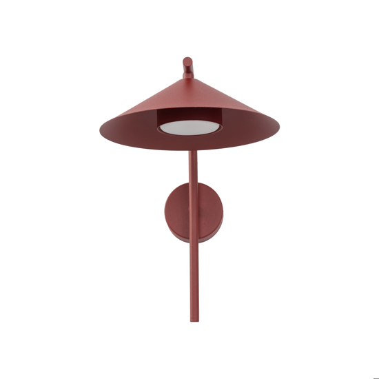 Applique da parete cono in metallo rosso
