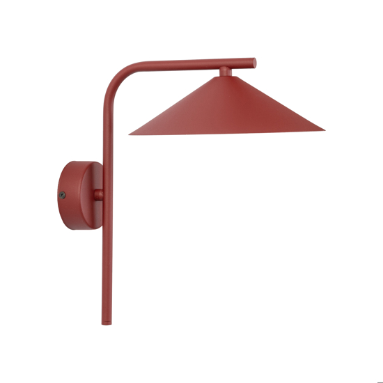 Applique da parete cono in metallo rosso