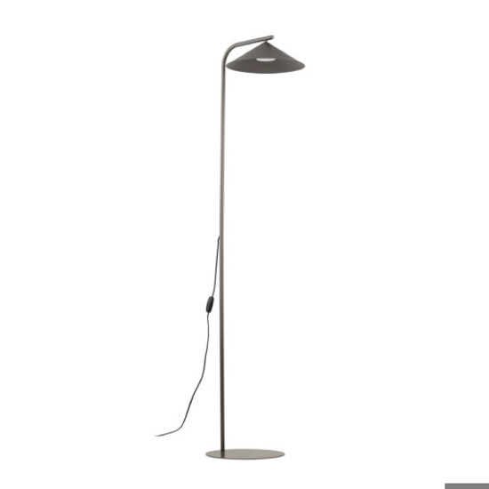 Piantana marrone da lettura design cono per salotto