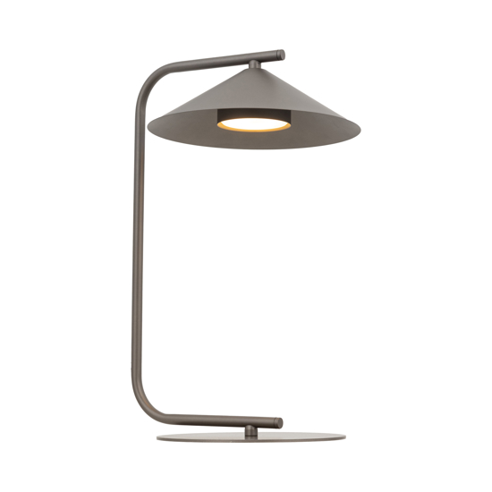 Lampada da tavolo marrone design minimal in metallo