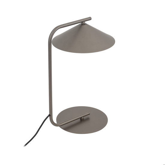 Lampada da tavolo marrone design minimal in metallo