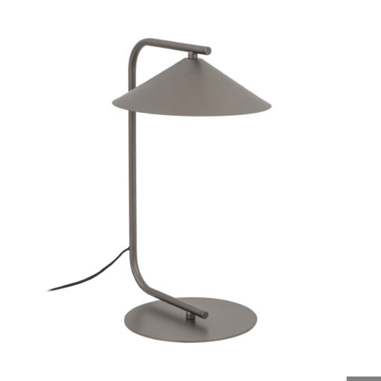 Lampada da tavolo marrone design minimal in metallo