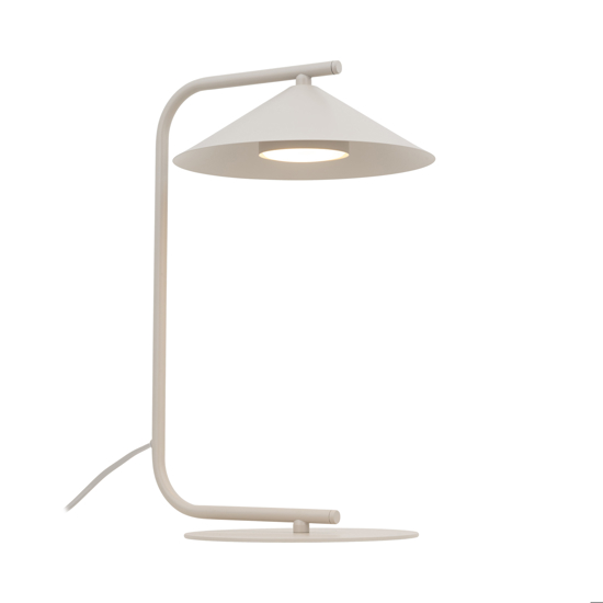 Lampada da tavolo design minimal metallo champagne