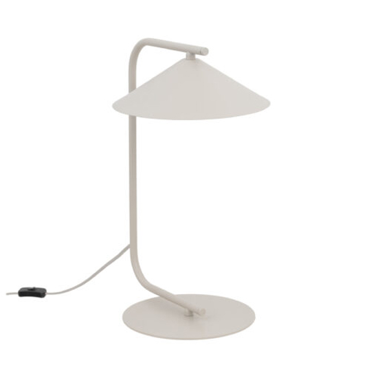 Lampada da tavolo design minimal metallo champagne