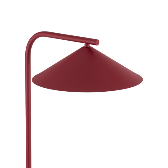 Piantana rossa design minimal da lettura per salotto