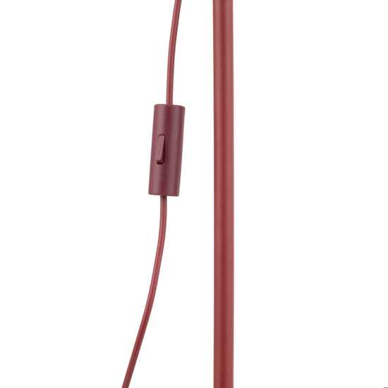 Piantana rossa design minimal da lettura per salotto