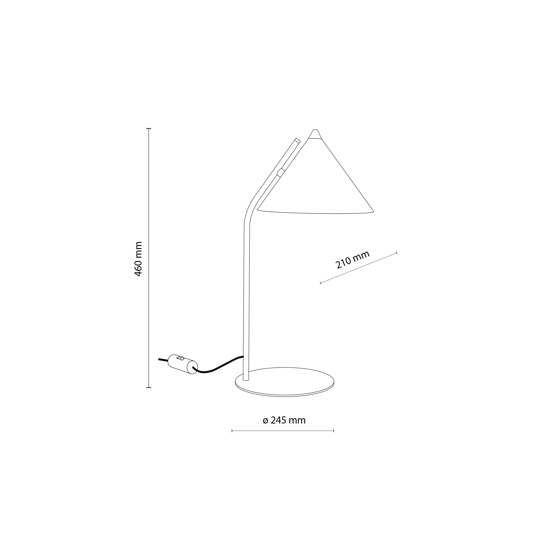 Lampada da tavolo design moderna sabbia cono di metallo