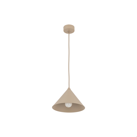 Lampada a sospensione cono 21 cm sabbia per cucina