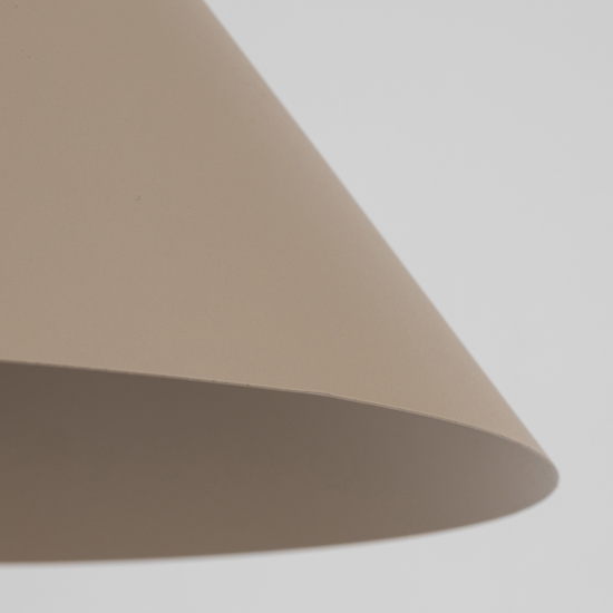 Lampada a sospensione cono 26 cm metallo sabbia per cucina