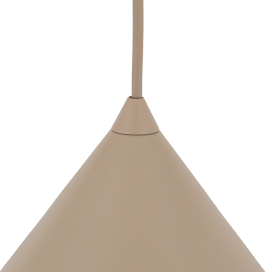 Lampada a sospensione cono 26 cm metallo sabbia per cucina