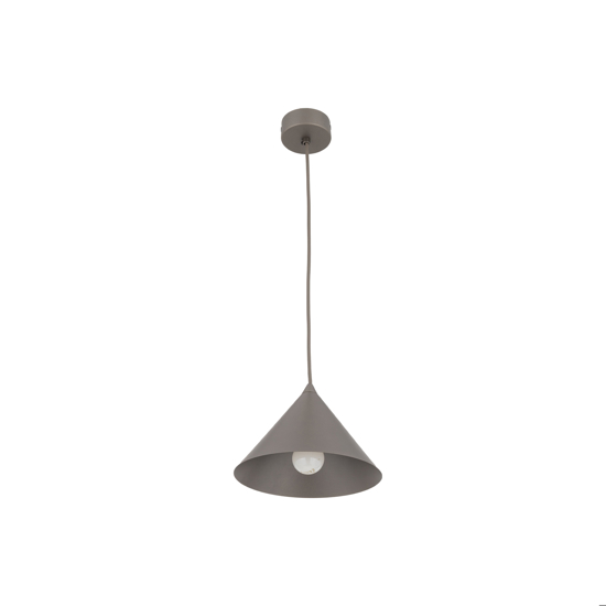 Lampada a sospensione cono 21 cm marrone di metallo per cucina