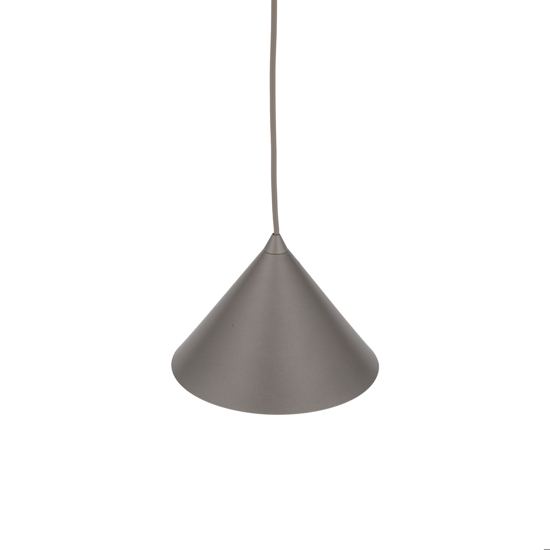 Lampada a sospensione cono 21 cm marrone di metallo per cucina