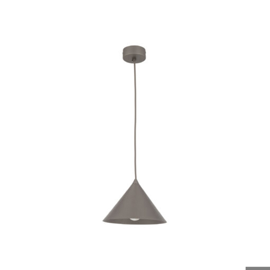 Lampada a sospensione cono 21 cm marrone di metallo per cucina
