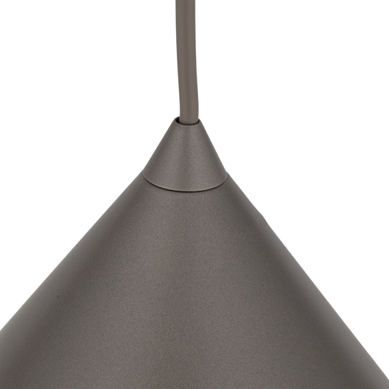 Lampada a sospensione cono 21 cm marrone di metallo per cucina