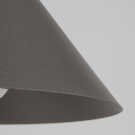 Lampada a sospensione cono 21 cm marrone di metallo per cucina