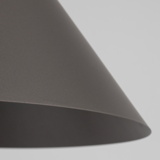 Lampada a sospensione cono 26 cm metallo marrone per cucina