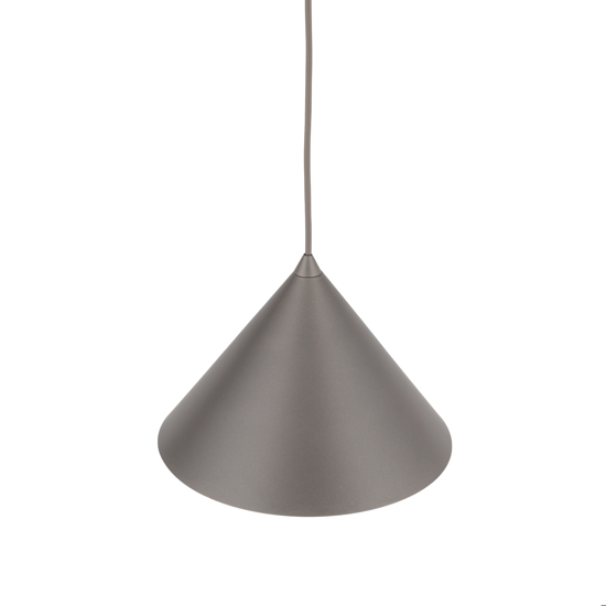 Lampada a sospensione cono 26 cm metallo marrone per cucina