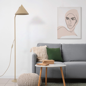 Piantana sabbia design moderno cono di metallo da lettura