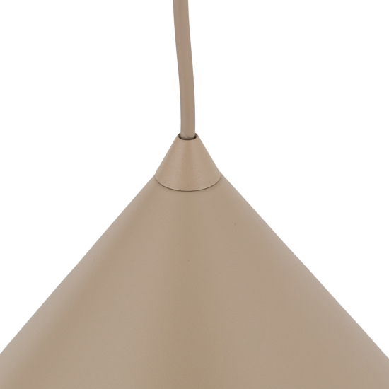 Lampadario a sospensione cono 33 cm di metallo sabbia per cucina moderna