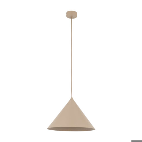 Lampadario a sospensione cono 33 cm di metallo sabbia per cucina moderna