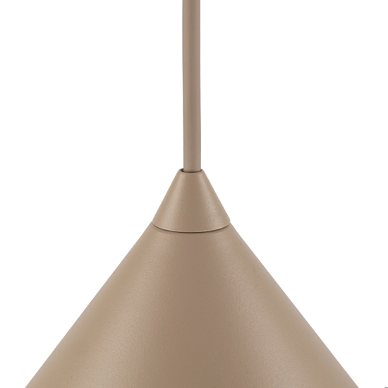 Lampadario cono di metallo sabbia 50 cm per cucina