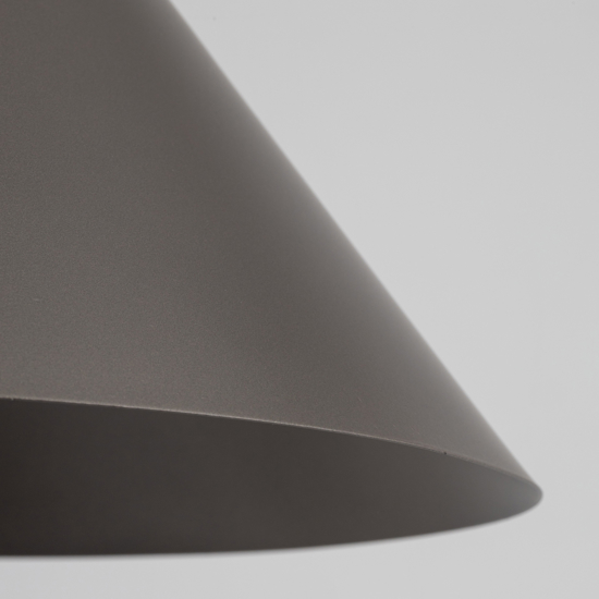 Lampadario a sospensione cono 33 cm metallo marrone per cucina
