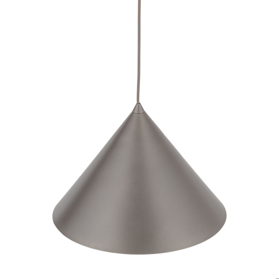Lampadario a sospensione cono 33 cm metallo marrone per cucina