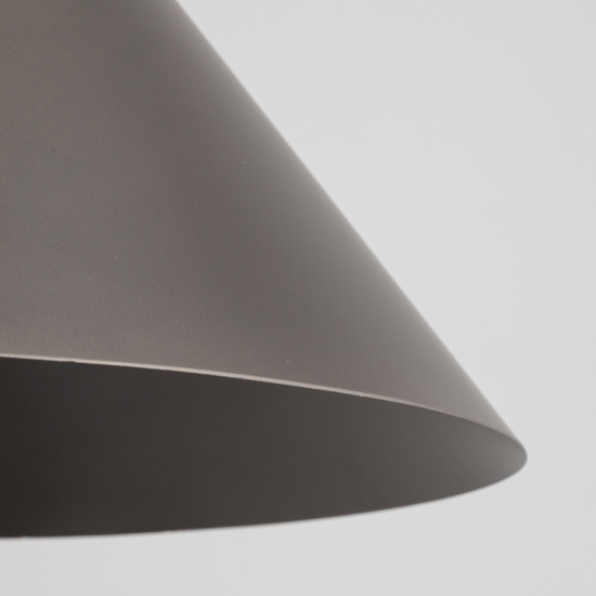 Lampadario cono marrone 50 cm sospensione in metallo per cucina