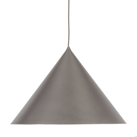 Lampadario cono marrone 50 cm sospensione in metallo per cucina