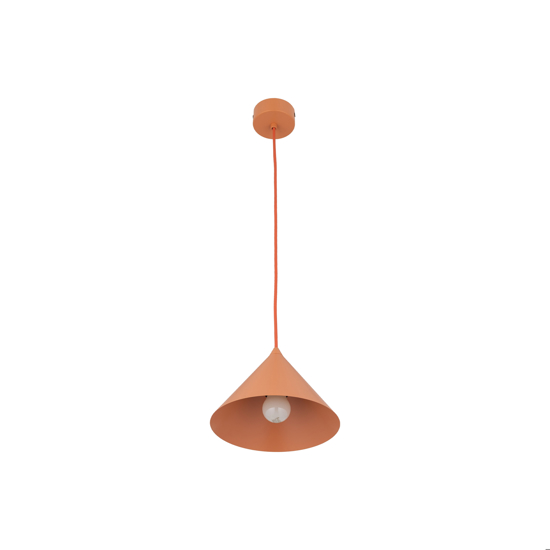 Lampada a sospensione cono 21 cm arancione in metallo