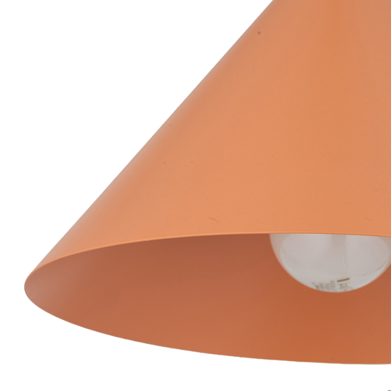 Lampada a sospensione cono 21 cm arancione in metallo