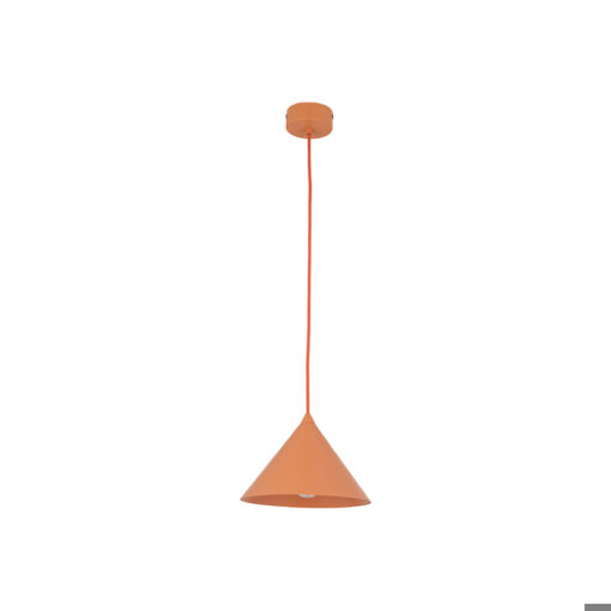 Lampada a sospensione cono 21 cm arancione in metallo