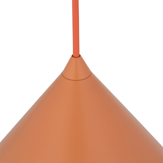 Lampada a sospensione cono 21 cm arancione in metallo