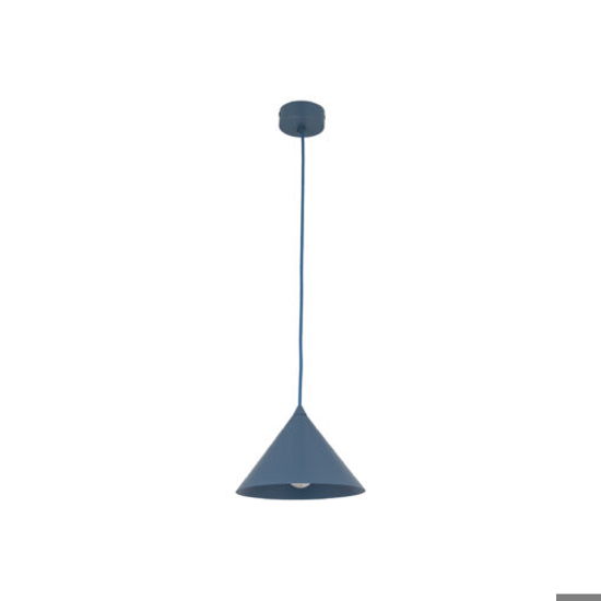 Lampada a sospensione cono 21 cm blu in metallo per cucina