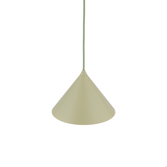 Lampada a sospensione cono 21 cm verde di metallo