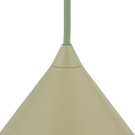 Lampada a sospensione cono 21 cm verde di metallo