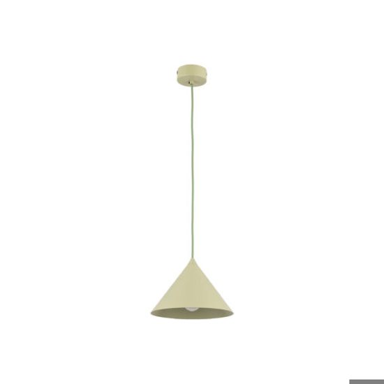 Lampada a sospensione cono 21 cm verde di metallo