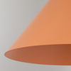 Lampada a sospensione da cucina cono 33 cm arancione di metallo