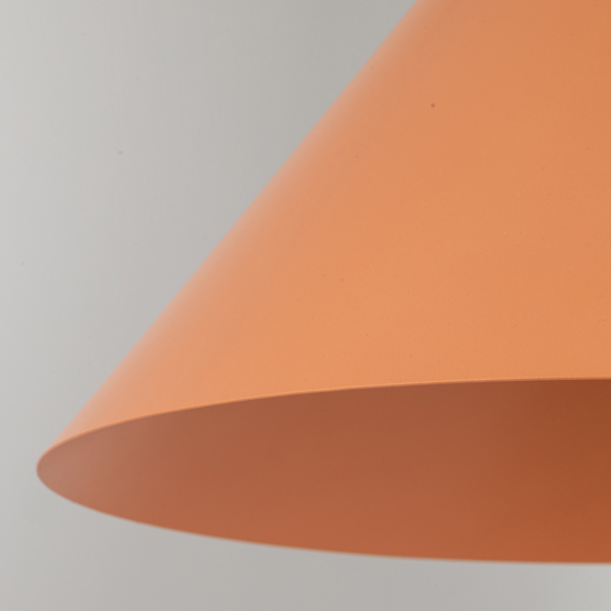 Lampada a sospensione cono 33 cm arancione di metallo